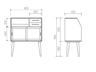 (包送貨安裝 | Delivery and Assembly Included) A100 日式簡約藤織面餐邊櫃 (rattan dining sideboard)