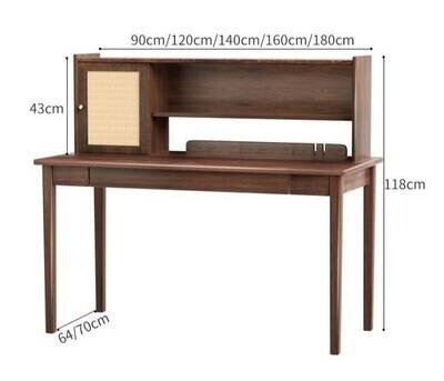 (包送貨安裝 | Delivery and Assembly Included) A061 簡約日式書台(rattan desk)