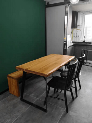 (包送貨安裝 | Delivery and Assembly Included)   A114 原木不規則實木餐桌 (dining table)