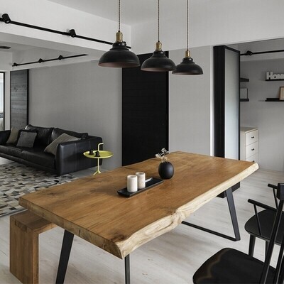 (包送貨安裝 | Delivery and Assembly Included)   A114 原木不規則實木餐桌 (dining table)