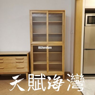 (包送貨安裝 | Delivery and Assembly Included) A118 日式長虹玻璃實木餐櫃 (dining sideboard)