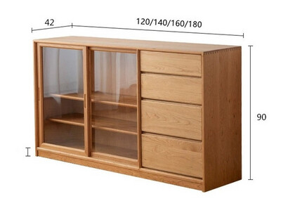 (包送貨安裝 | Delivery and Assembly Included)  A203 日式玻璃餐邊櫃 (Dining Sideboard)