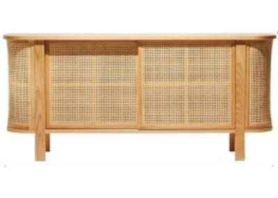(包送貨安裝 | Delivery and Assembly Included)   A210日式藤面餐邊櫃 (rattan sideboard)