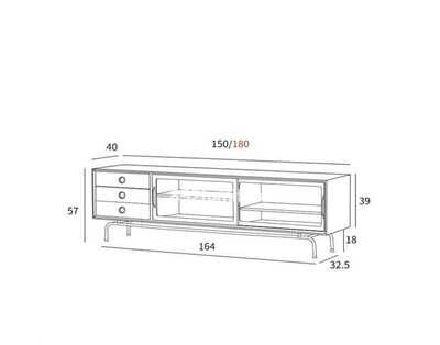 (包送貨安裝 | Delivery and Assembly Included)  ​A216金屬腳電視櫃 (solid wood tv cabinet)