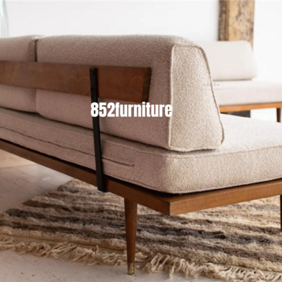 (包送貨安裝 | Delivery and Assembly Included) A387 日式布藝梳化 (solid wood sofa)