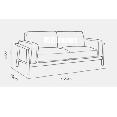 (包送貨安裝 | Delivery and Assembly Included)  A388 原木布藝梳化 (Wooden fabric sofa)