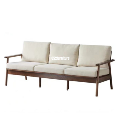 (包送貨安裝 | Delivery and Assembly Included)  A410日式木制布梳化 (Fabric Sofa)