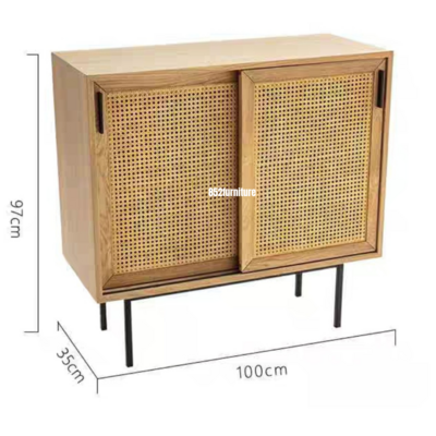 (包送貨安裝 | Delivery and Assembly Included)  A001藤織門餐邊櫃(rattan door dining sideboard)