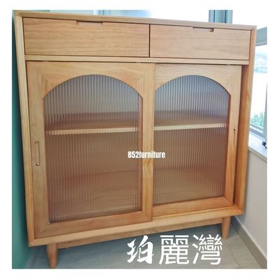 (包送貨安裝 | Delivery and Assembly Included)  A074長虹玻璃餐邊櫃 (Wooden sideboard)