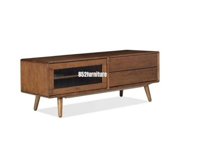(包送貨安裝 | Delivery and Assembly Included)  A092日式玻璃電視櫃(Wooden Tv Cabinet)