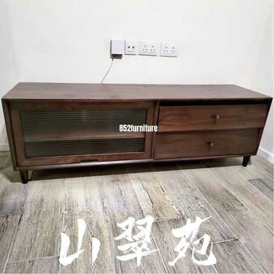 (包送貨安裝 | Delivery and Assembly Included)  A092日式玻璃電視櫃(Wooden Tv Cabinet)