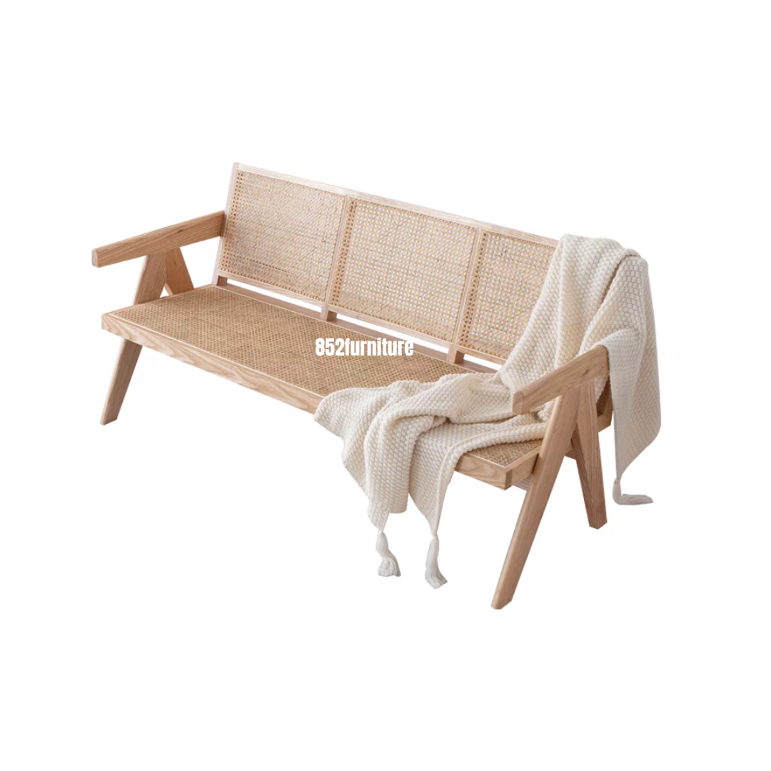(包送貨安裝 | Delivery and Assembly Included) A265 日式藤面梳化(rattan sofa)
