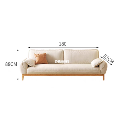 (包送貨安裝 | Delivery and Assembly Included)  A323木制布梳化(wooden fabric sofa)