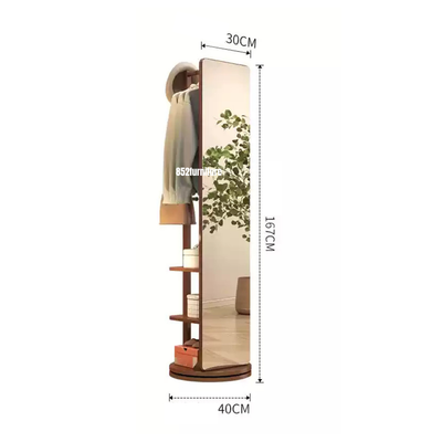 (包送貨安裝 | Delivery and Assembly Included) A469 實木旋轉全身鏡 (wooded rotating full-length mirror)