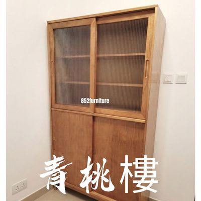 (包送貨安裝 | Delivery and Assembly Included) A536日式玻璃書櫃 (ooden bookshelf)