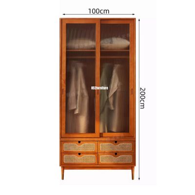 (包送貨安裝 | Delivery and Assembly Included)  A582 長虹玻璃衣櫃 (Reeded Glass Wardrobe)