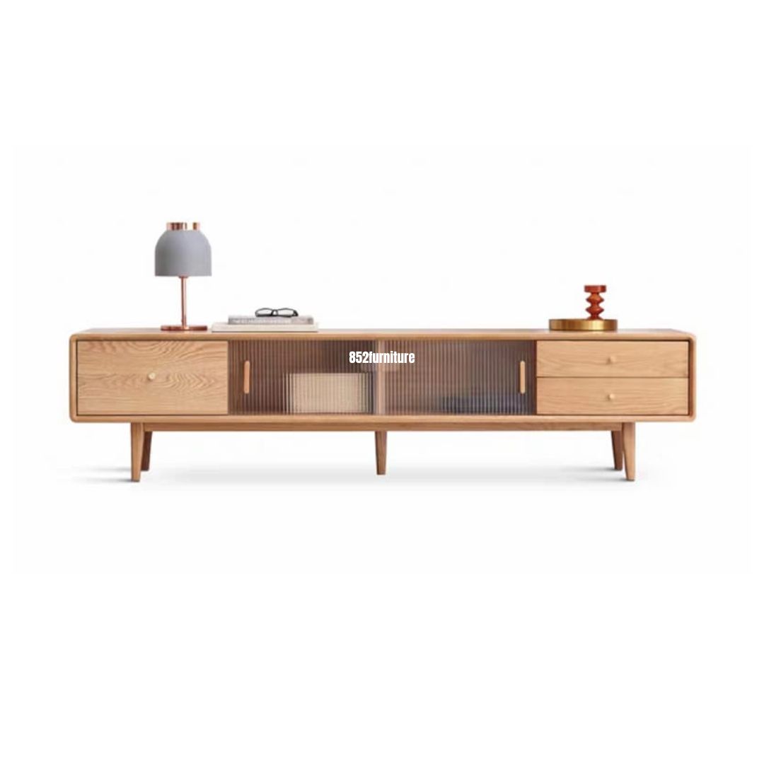 (包送貨安裝 | Delivery and Assembly Included) A614 日式長虹玻璃電視櫃 (tv cabinet)