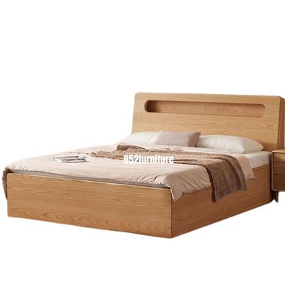 (包送貨安裝 | Delivery and Assembly Included) A622油壓木制大床 (hydraulic press bed frame)