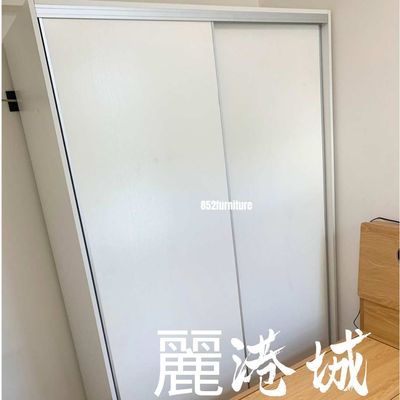 (包送貨安裝 | Delivery and Assembly Included) A624 趟門衣櫃 (Wooden sliding door wardrobe)