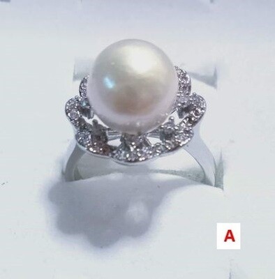 Natural Pearls 10-11 mm free size rings