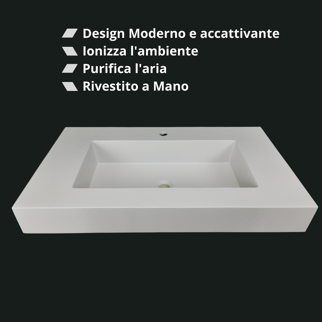 Lavabo Bagno L.90 cm - Mensolone con una vasca integrata