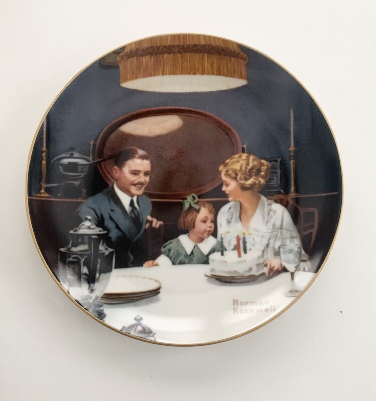 Norman Rockwell Collector&#39;s Plate - The Birthday Wish