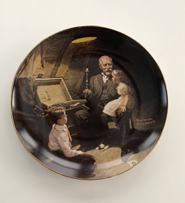 Norman Rockwell Collector&#39;s Plate - Grandpa&#39;s Treasure Chest