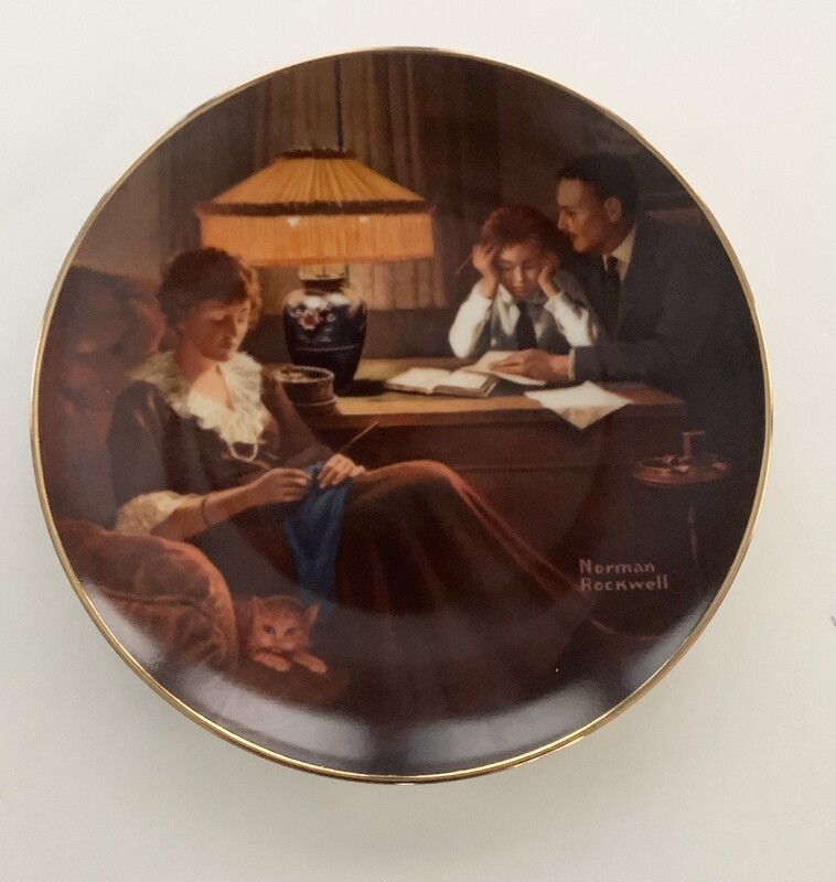 Norman Rockwell Collector&#39;s Plate - Father&#39;s Help