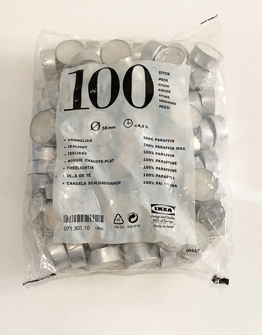 100 IKEA Tealight Candles