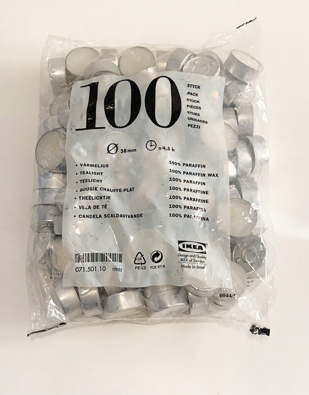 100 IKEA Tealight Candles