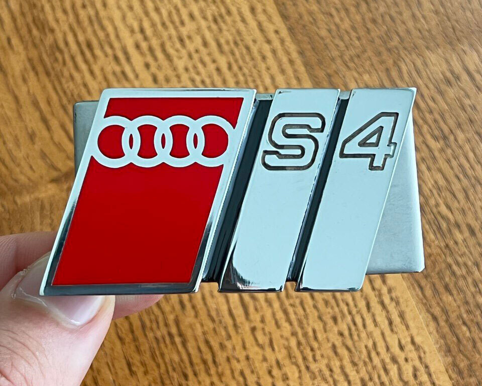 Handmade Audi S4 / urS4 C4 Front Grill Badge with fittings