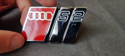Audi S2 Rear Emblem with micro-defects