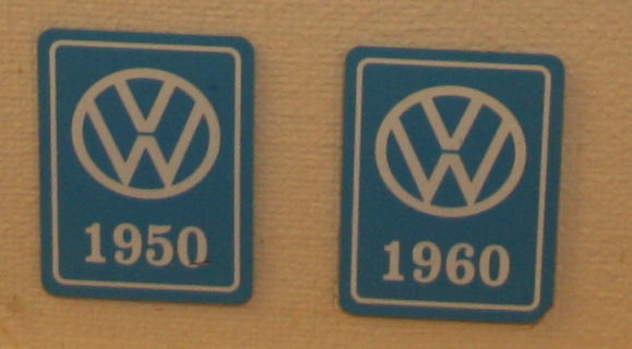VW Årsmodellmerker 1949-1987