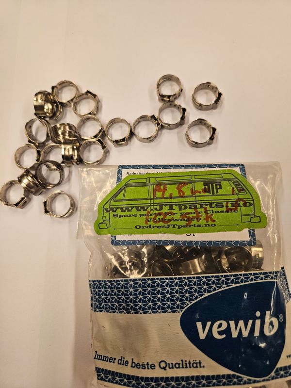 Slangeklemmer med et øre - 14,8 mm.