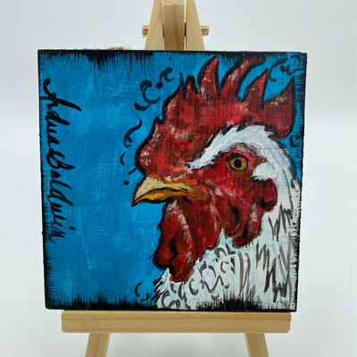 Rooster with Easel Stand