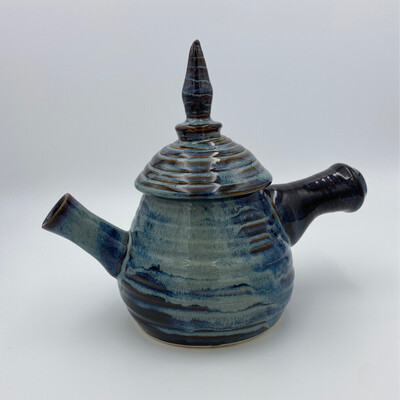 23 - Brown And Blue Teapot