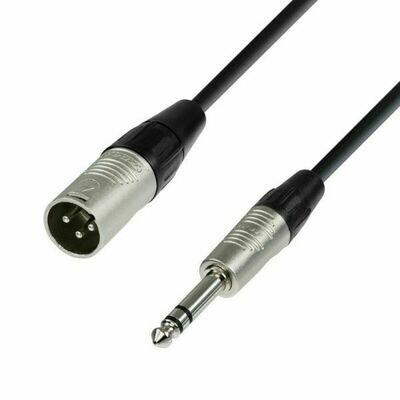 Adam Hall XLR male to 6.3 mm Jack stereo 0.3 m Cable