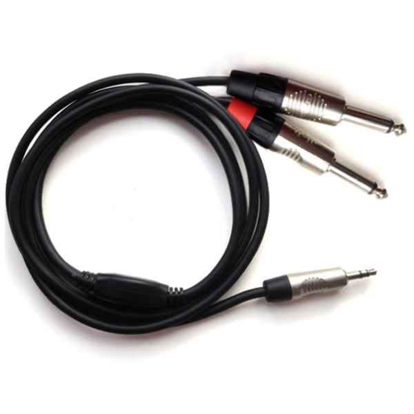 Adam Hall 2x 6.3mm Jack mono-3.5mm Jack stereo Cable 3m - Store