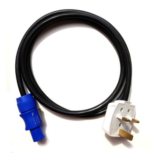 Power cable powerCon to BS1363 13A UK Plug 5m