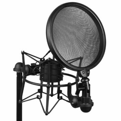Adam Hall DSM 400 Microphone Shock Mount With Pop Filter