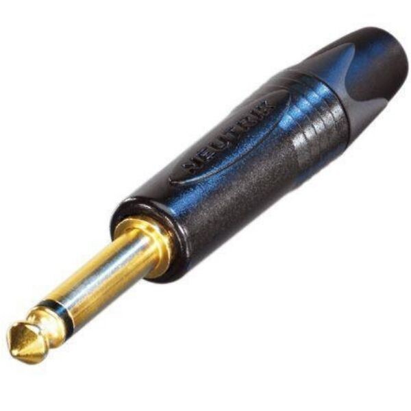 Neutrik NP2X-B Gold Plated 6.3mm Male Mono Jack