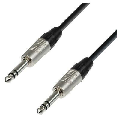Adam Hall 6.3mm Jack Stereo - 6.3mm Jack Stereo 1.5m Microphone Cable