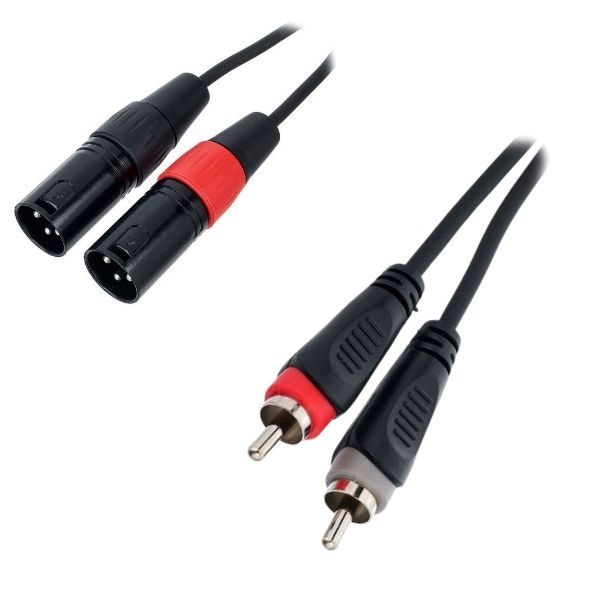 Cordial EU 3 MC 2 x RCA Male to 2 x XLR Male Cable 3m
