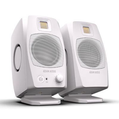 Adam Audio D3V Active Desktop Monitor System Speaker Set (White)