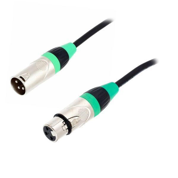 TPM 5.0 CC XLR Male to XLR Female Microphone Cable Green 5m