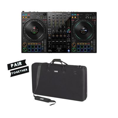Pioneer DDJ-FLX10 Rekordbox & Serato DJ Pro Controller + UDG Creator Hardcase Bundle