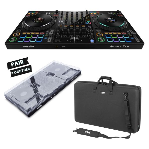 Pioneer DDJ-FLX10 Rekordbox & Serato DJ Pro Controller + UDG Creator Hardcase + Decksaver Bundle Pioneer DDJ-FLX10 Rekordbox & Serato DJ Pro Controller + UDG Creator Hardcase + Decksaver Bundle
