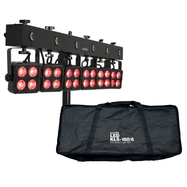 Eurolite LED KLS-180/6 Compact Light Set With 6 RGBW Spots and 6 White Strobe LEDs