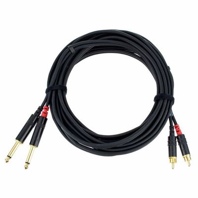 Cordial CFU 6 PC 2 x RCA Male to 2x 6.3 mm Jack Male Cable 6m