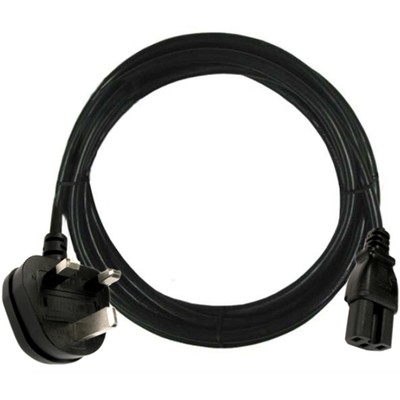 Power Cable IEC C13 to BS1363 13A UK Plug 5m